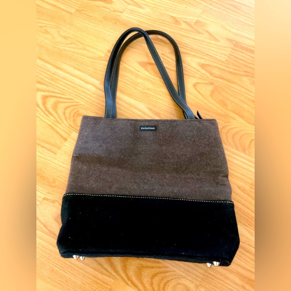 Pristine Brown / Black Tote Bag